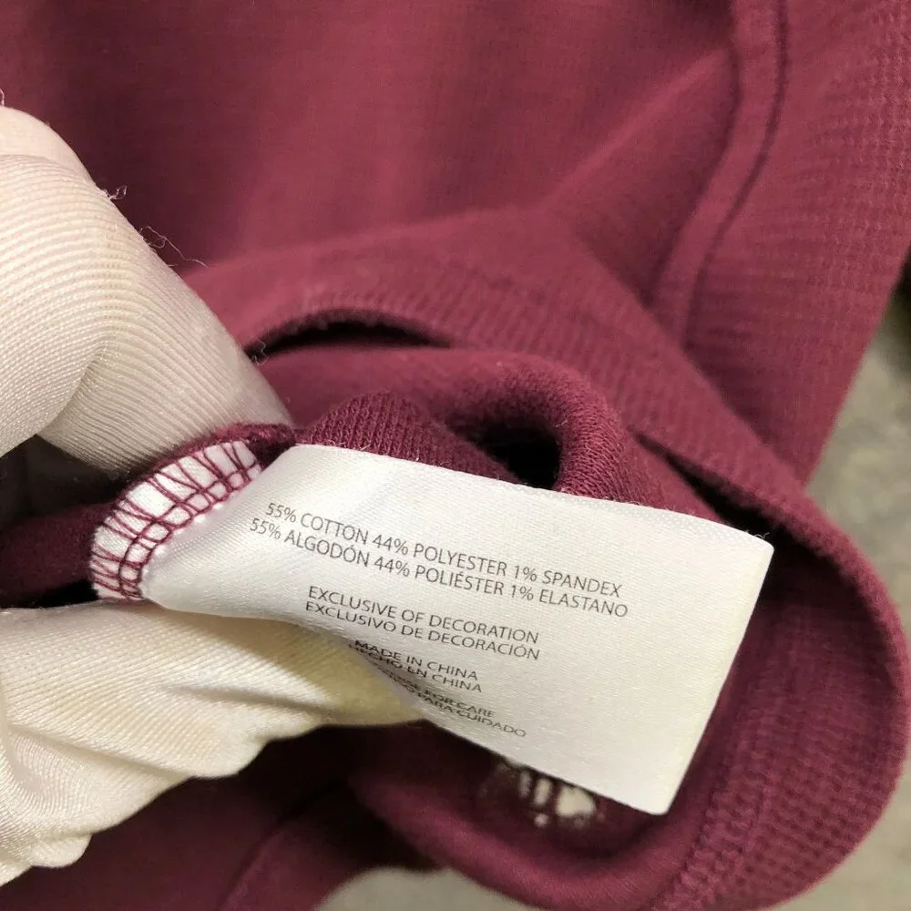 Banana Republic Crewneck Sweater Mens L Burgundy Red Cotton Blend Pullover‎
